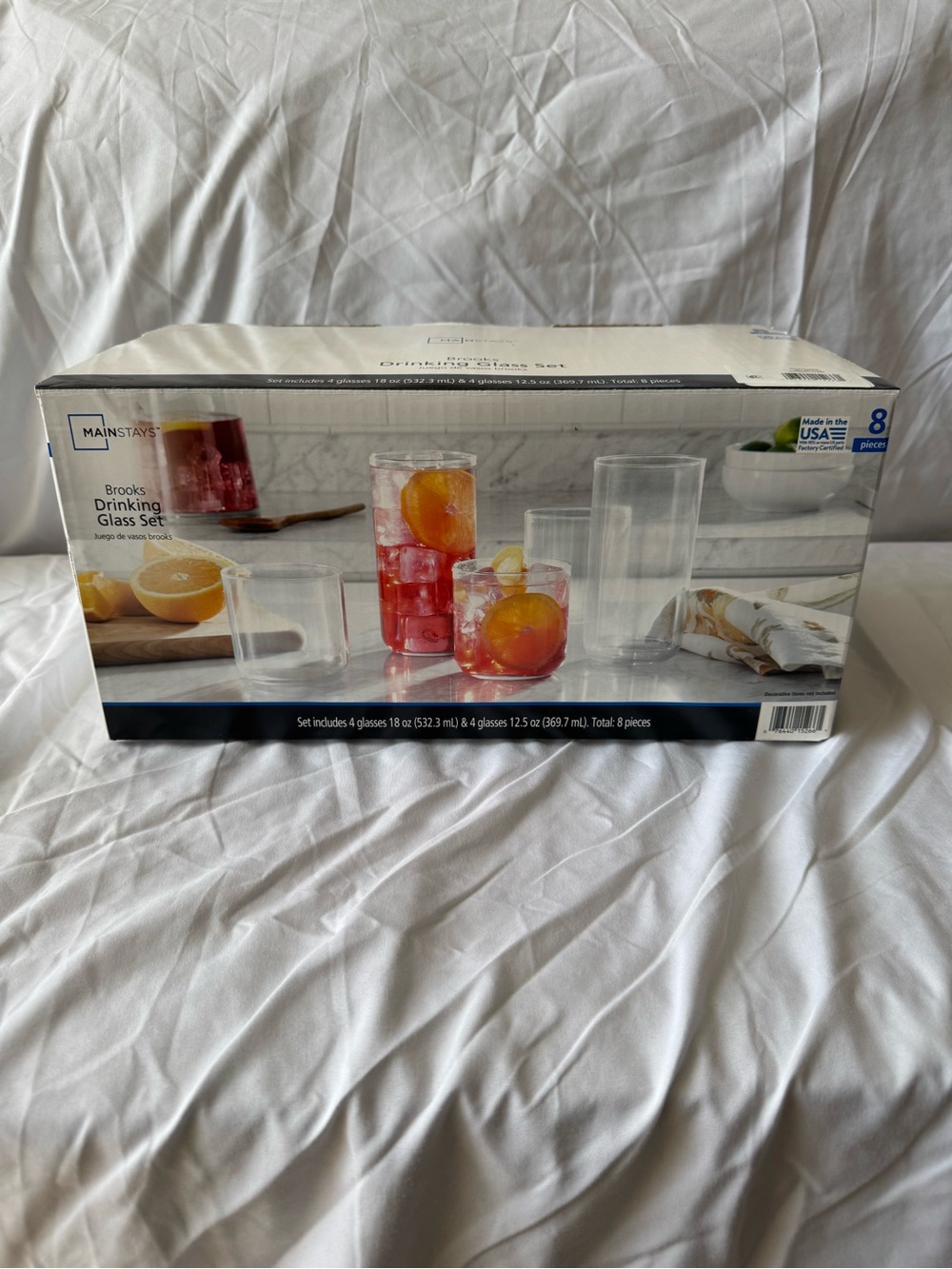 Mainstays Clear Glass Drinking Set - 8 Piece